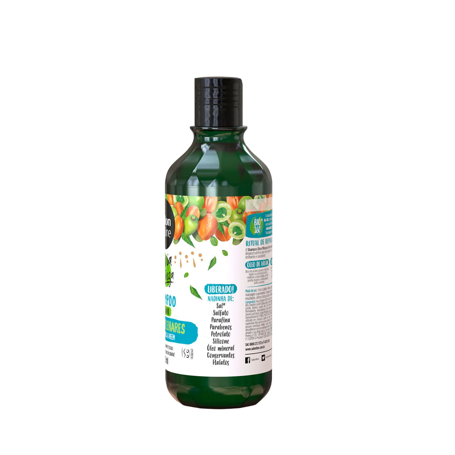 Salon Line Óleos Milenares Maria Natureza Shampoo Vegano 350ml