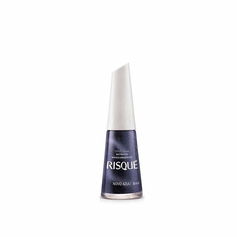 Esmalte Risqué Metálico Novo Azul 8ml - Mundo do Cabeleireiro