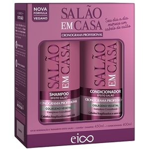 Kit Eico Salão em Casa Cronograma - Shampoo 450ml + Condicionador 400ml