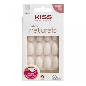 Kiss New York Salon Naturals Stiletto Longo - Unhas Postiças 13g