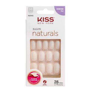 Kiss New York Salon Naturals Oval Médio - Unhas Postiças