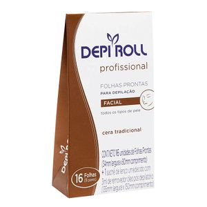 Depiroll Facial Tradicional - Folhas Prontas Para Depilação Com 8 Pares