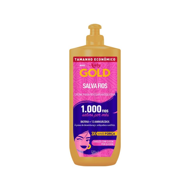 creme-para-pentear-niely-gold-salva-fios-500ml