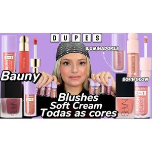 Blush Líquido Soft Cream 3 em 1 - Bauny
