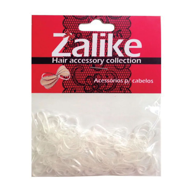 elastico-para-cabelo-zalike-silicone-transparente-100un