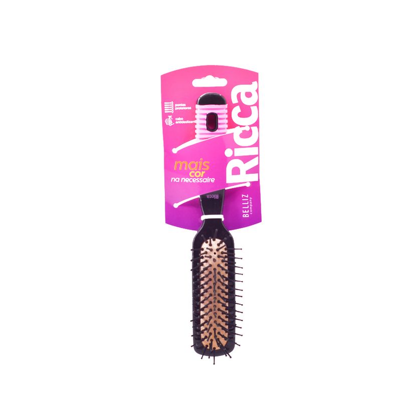 ricca-black-pink-escova-reta-