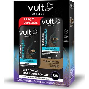Kit Shampoo + Condicionador 200ml Vult Recarga de Hidratação