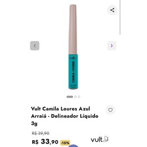 Delineador Vult Líquido Azul Arraiá 3g - Vult