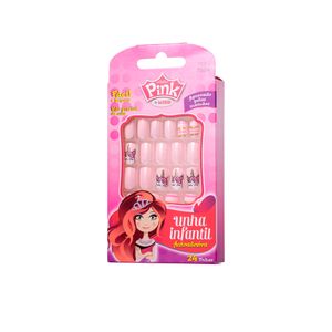Unha Postiça Infantil Kiss New York Pink Unicorn