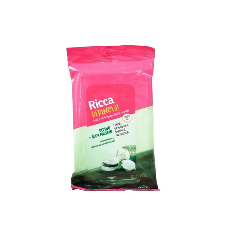lenco-micelar-demaquilante-ricca-pepinow-c-25-unidades