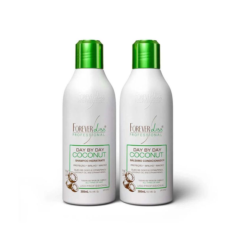 kit-shampoo-e-bals-forever-liss-day-by-day-coconut-2x300ml