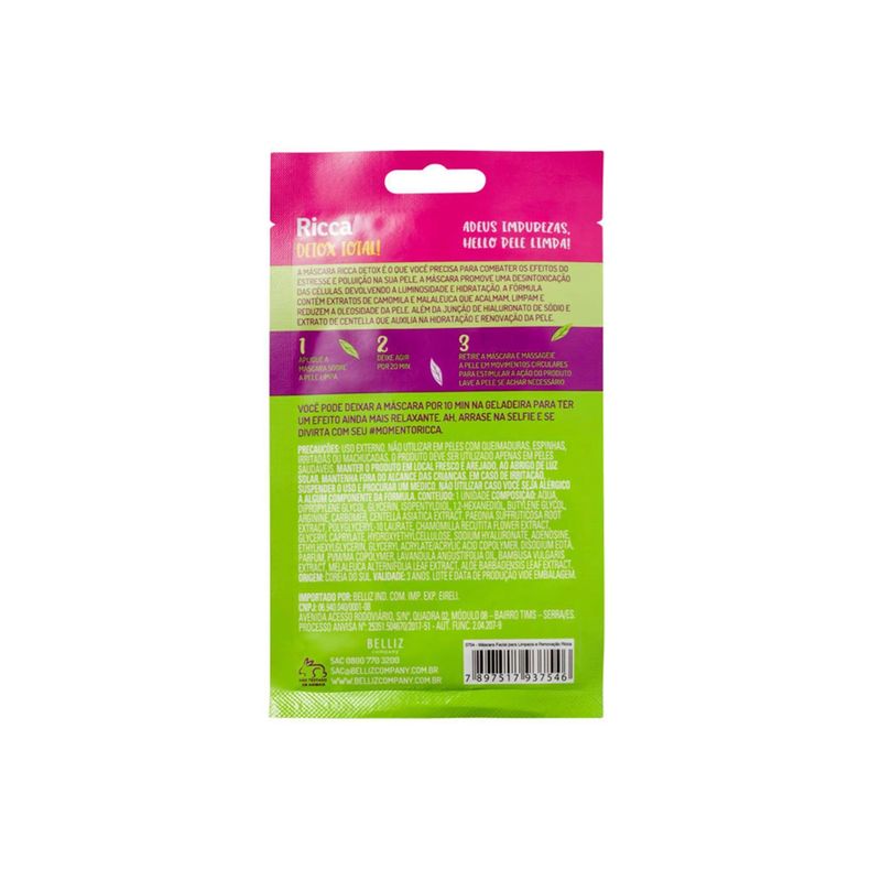 mascara-facial-ricca-cha-verde-detox-total-1unidade-