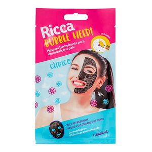 Máscara Facial Ricca Ctrico Bubble Help! 1Unidade