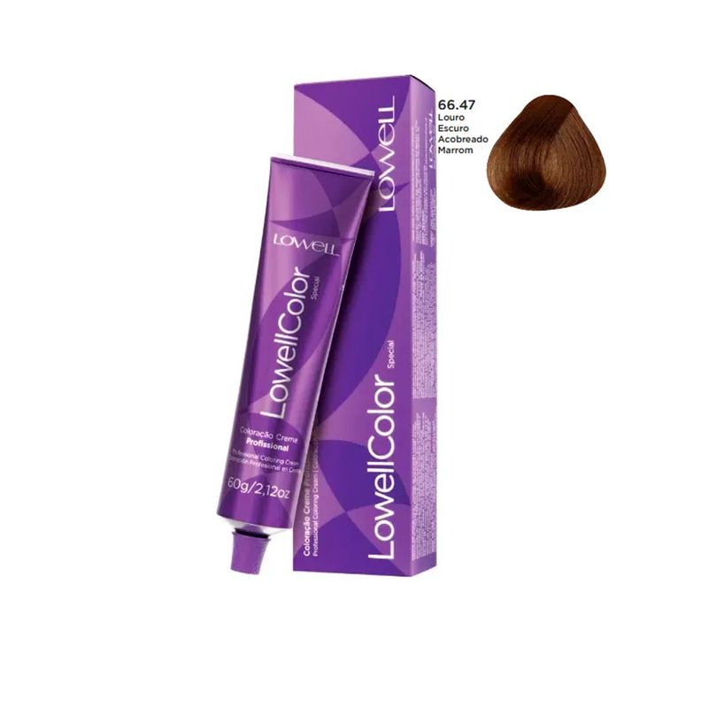 coloracao-lowell-color-66-47-louro-escuro-cobre-marrom-60g