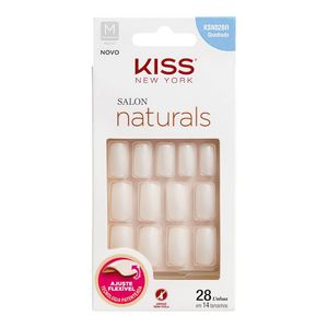 Kiss New York Salon Naturals Quadrado Médio - Unhas Postiças