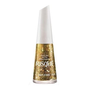 Risqué Disco Ouro - Esmalte Glitter 8ml