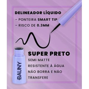 Delineador Líquido Bauny Preto - 1,9ml