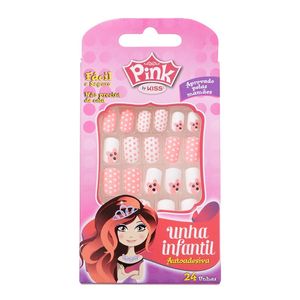 Kiss New York Pink Infantil Color Change Urso - Unhas Postiças