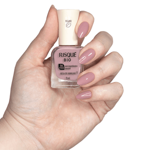 Esmalte Risqué Bio Rosa do Himalaia 9ml: Coloração Rosa Cremosa