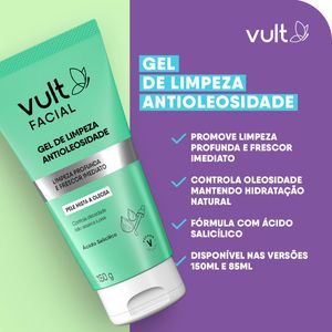 Gel de Limpeza Facial Vult Antioleosidade 150g