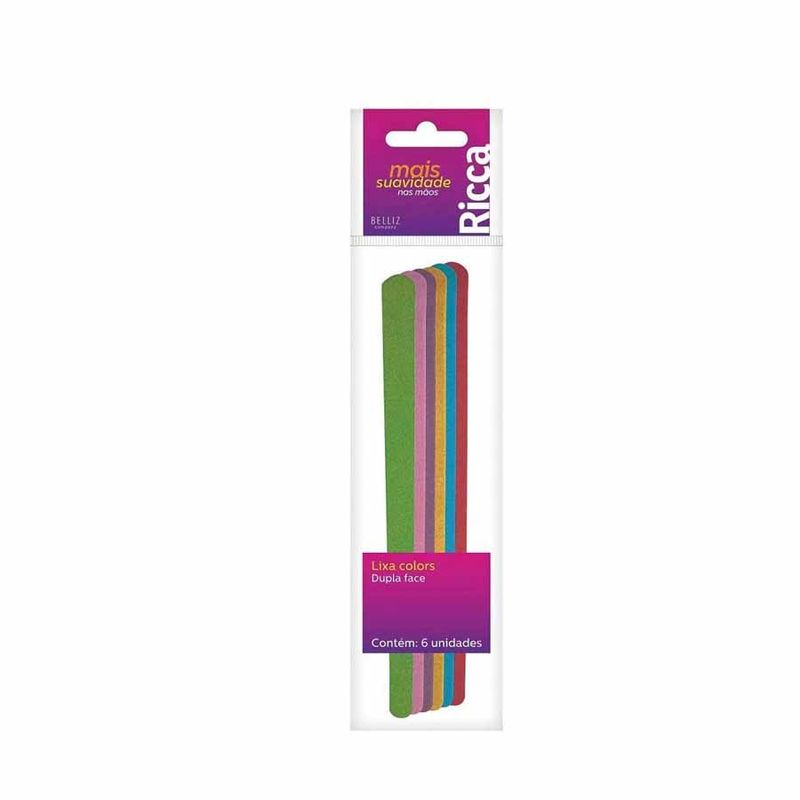 ricca-colors-dupla-face-lixa-de-unha-com-6-unidades