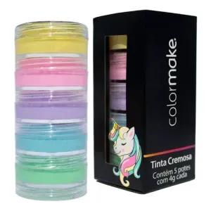 Kit Tinta Cremosa Facial Colormake Unicórnio 5 Cores