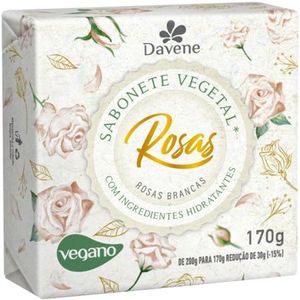 Sabonete Vegetal de Rosas Brancas Davene 170g