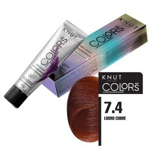 Tint Knut Colors 7.4 50g - Knut: Coloração Permanente para Cabelos Louro Cobre