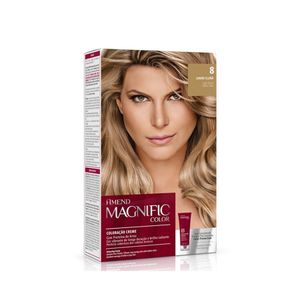 Kit Coloração Creme Amend Magnific Color 8 - Louro Claro