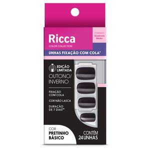 Unhas Ricca Color Pretinho Basico - Ricca