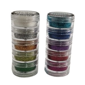 Cartela Glitter Facial Pó 10 Cores - ColorMake