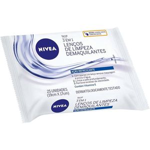 Lenço de Limpeza Nivea 3 em 1 - 25 Unidades
