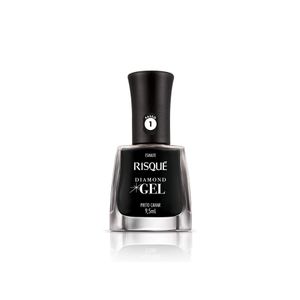 Esmalte Risqué Diamond Gel Preto Caviar 9,5ml