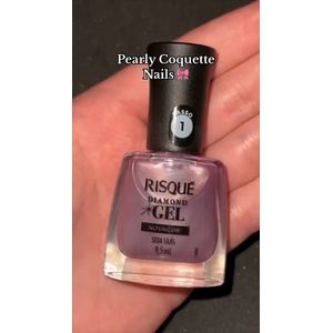 Esmalte Risqué Diamond Gel Seda Lilás 9,5ml