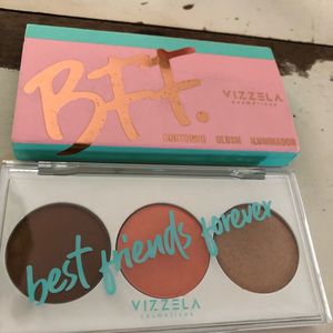 Paleta Vizzela BFF Con Blush Iluminador Contorno - Vizzela