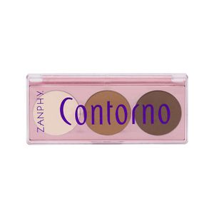 Paleta De Contorno Zanphy Linha Pele 3 Cores 15g