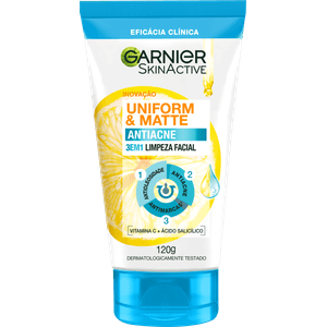 Sabonete Facial Garnier 3 em 1 Antiacne 120g