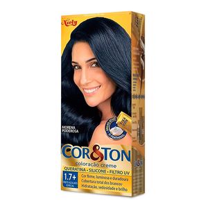 Tintura Cor&Ton Tons Escuros - 1.7 Preto Azulado Especial 125g