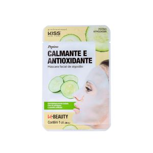 Máscara Facial K-Beauty By Kiss NY de Algodão e Pepino 1 unidade (20ml)