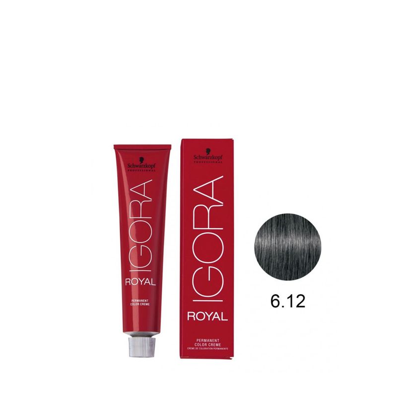 coloracao-igora-royal-6-12-louro-escuro-cinza-fume-60g