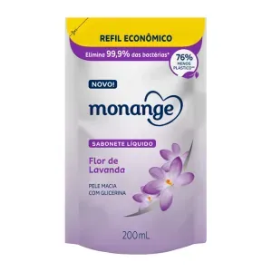 Sabonete Líquido Refil Monange Flor de Lavanda 200ml