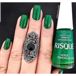 Esmalte Risqué Verde Esmeralda 8ml