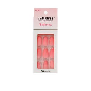 Unhas Postiças Autocolante Kiss NY Impress Bailarina Fancy Média