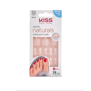 Unhas Postiças para Pés Kiss New York Salon Naturals KSN01TNB
