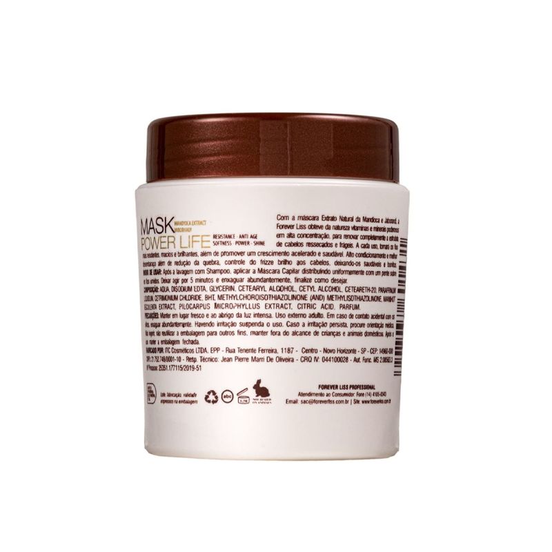 mascara-hidratante-forever-liss-mandioca-250g