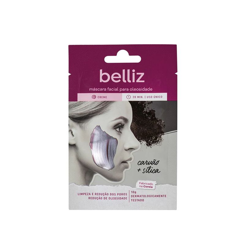 mascara-facial-belliz-para-oleosidade-com-carvao-e-silica-10g