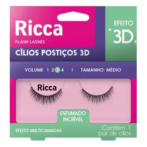 Cílios 3D Ricca Vol.03 Médio - 406
