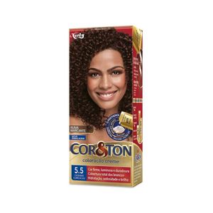 Tintura Cor E Ton - 55 Castanho Claro Acaju 125g
