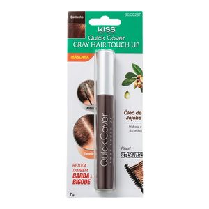 Kiss New York Gray Hair Touch Up Castanho Escuro - Máscara Corretivo de Raiz 7g