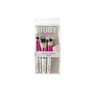 Kit de Pincéis Ruby Kisses para Rosto